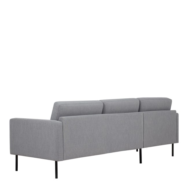 Light Grey Fabric corner Sofa Left Hand - Kyle