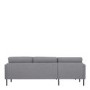 Light Grey Fabric corner Sofa Left Hand - Kyle