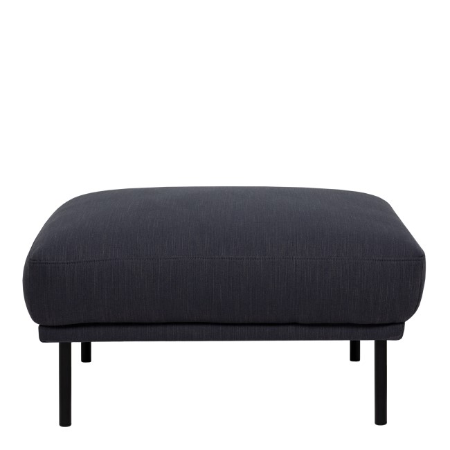 Dark Grey Fabric Footstool - Kyle