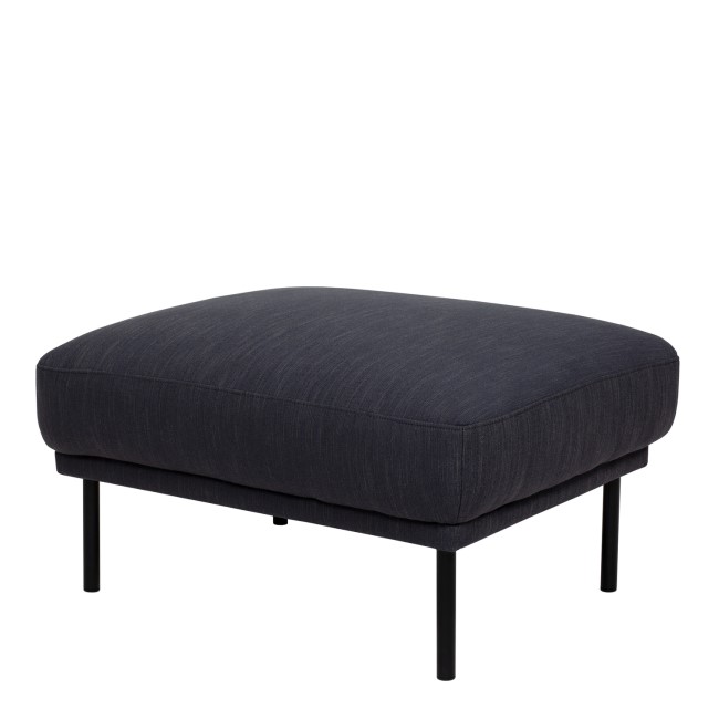 Dark Grey Fabric Footstool - Kyle