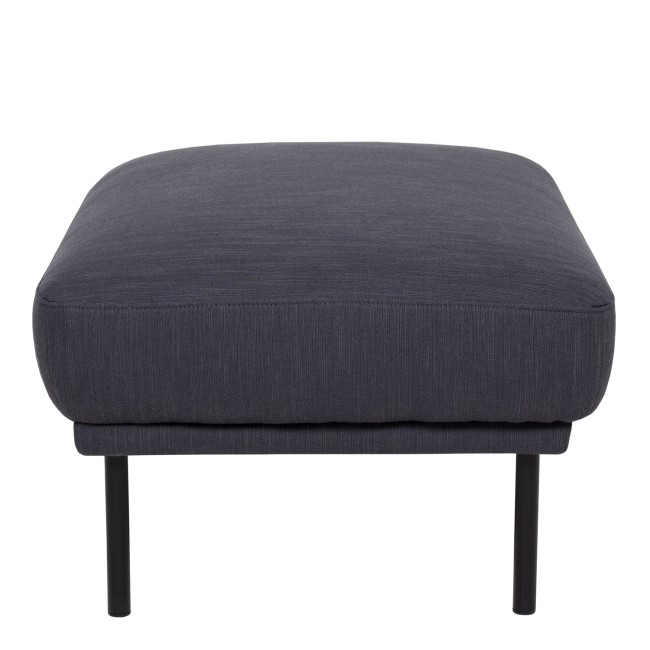 Dark Grey Fabric Footstool - Kyle