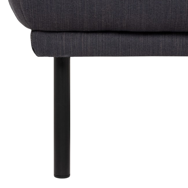 Dark Grey Fabric Footstool - Kyle