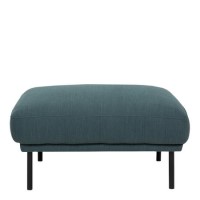 Dark Green Fabric Footstool  Sofa - Kyle