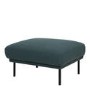 Dark Green Fabric Footstool  Sofa - Kyle