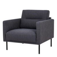 Dark Grey Fabric Armchair - Kyle