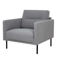 Light Grey Fabric Armchair  - Kyle Light Grey Fabric Armchair  - Kyle