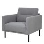 Light Grey Fabric Armchair  - Kyle