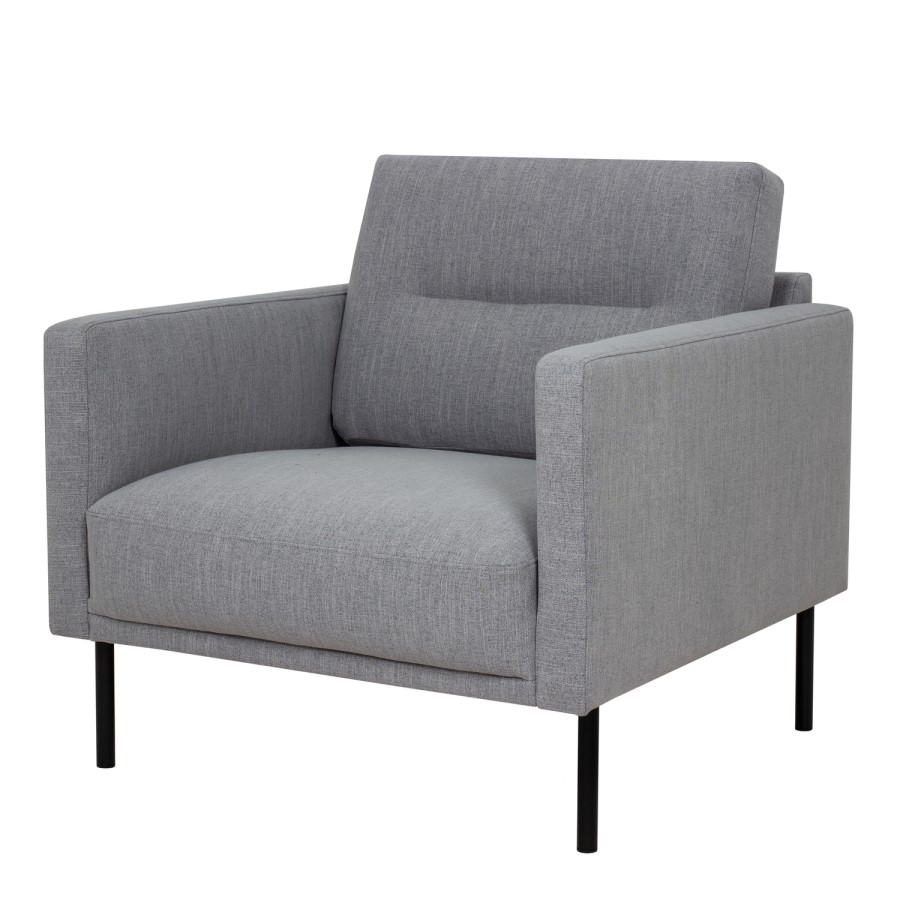 Light Grey Fabric Armchair  - Kyle