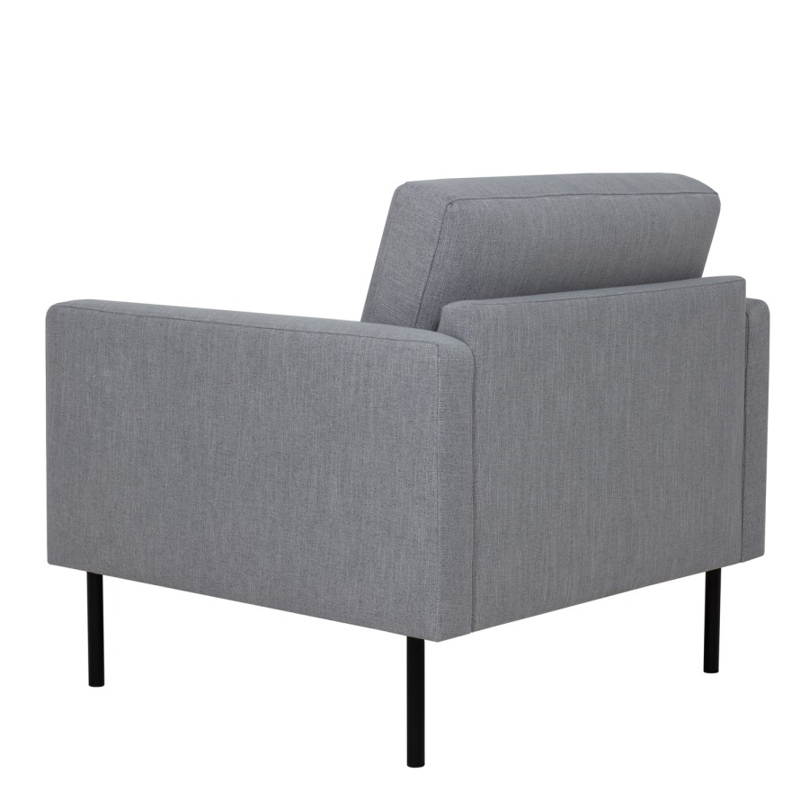 Light Grey Fabric Armchair  - Kyle
