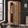 LPD 2 Door Wardrobe in Distressed Oak Effect - Industrial Style