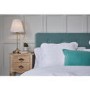 Teal Velvet Upholstered Double Bed Frame - Pierre - LPD