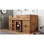 Industrial Oak Midsleeper Cabin Bed with Storage - Rocco - LPD