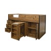 Industrial Oak Midsleeper Cabin Bed with Storage - Rocco - LPD