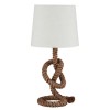 Rope Knotted Table Lamp with White Light Shade
