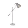 Silver Nickel Metal Table Lamp with Cone Shade