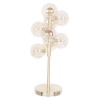 Glass Globe 8 Light Table Lamp with Gold Base