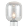 Chrome &amp; Smoked Glass Bulb Table Lamp - Pacific
