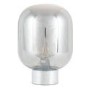 Chrome & Smoked Glass Bulb Table Lamp - Pacific