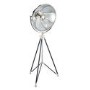 Black Metal Tripod Floor Lamp with Silver Inlay
