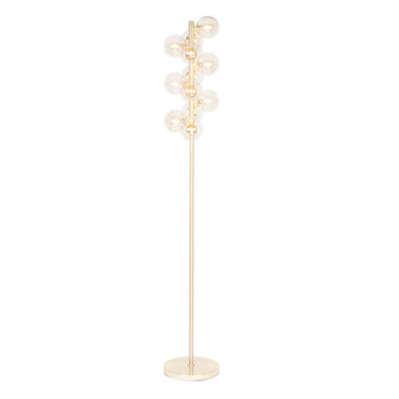 Gold & Glass Bauble Floor Lamp - Pacific