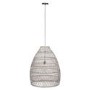 Grey Cloche Rattan Pendant Light - Pacific