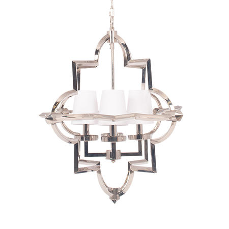 4 Light Nickel Pendant Chandelier - Pacific