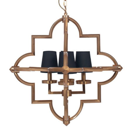 4 Light Antique Brass Pendant - Pacific