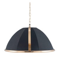 Black Fabric and Gold Metal Pendant