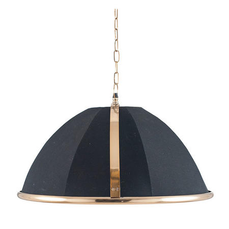 Black Fabric and Gold Metal Pendant
