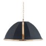 Black Fabric and Gold Metal Pendant