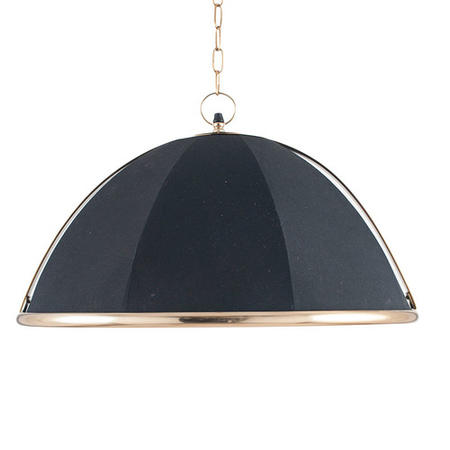 Black Fabric and Gold Metal Pendant