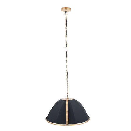 Black Fabric and Gold Metal Pendant