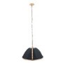 Black Fabric and Gold Metal Pendant