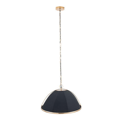 Black Fabric and Gold Metal Pendant