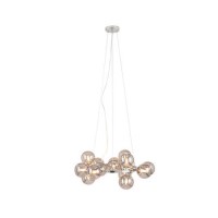 Chrome & Glass Bauble Ring Pendant Light - Lustre Chrome & Glass Bauble Ring Pendant Light - Lustre