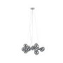 Chrome & Glass Bauble Ring Pendant Light - Lustre