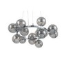 Chrome & Glass Bauble Ring Pendant Light - Lustre