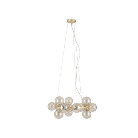 Gold Glass Bauble Ring Pendant Light - Lustre