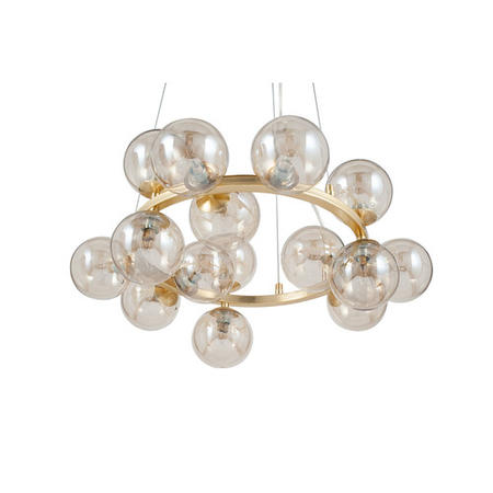 Gold Glass Bauble Ring Pendant Light - Lustre