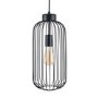 Matte Black Metal Tall Cage Pendant