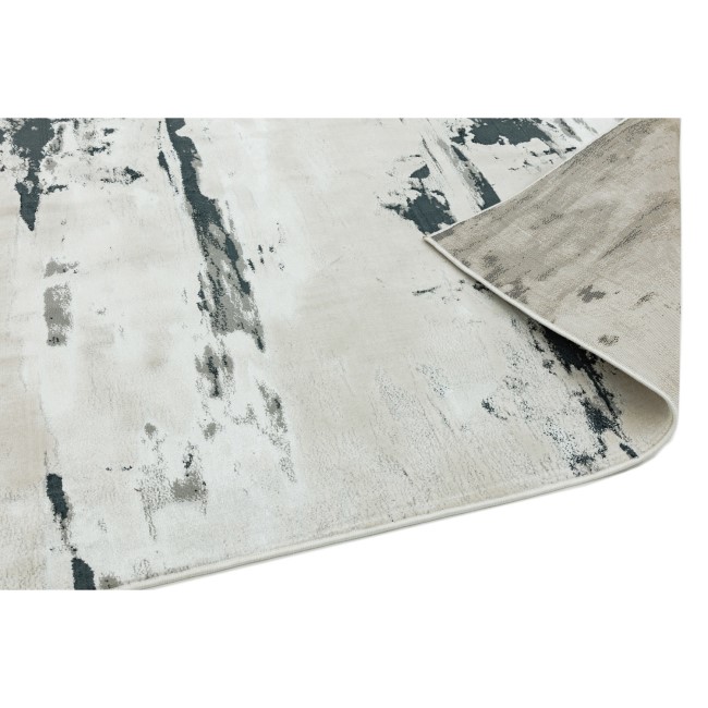 Large Black & Grey Rug with Marble Effect - 290 x 200 cm - Aurora