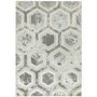 Large Silver Rug with Hexagon Pattern - 200x290cm - Aurora