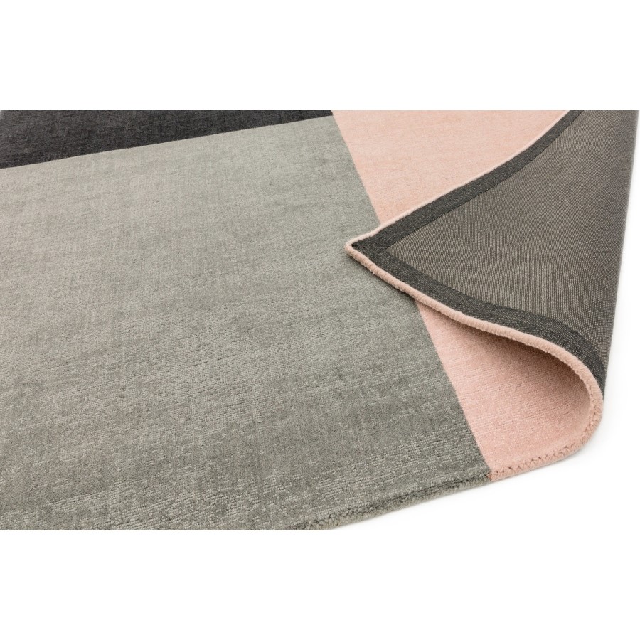Blox Pink and Grey Wool Rug 160x230cm