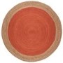 Round Orange Jute Rug 160x160cm - Faro