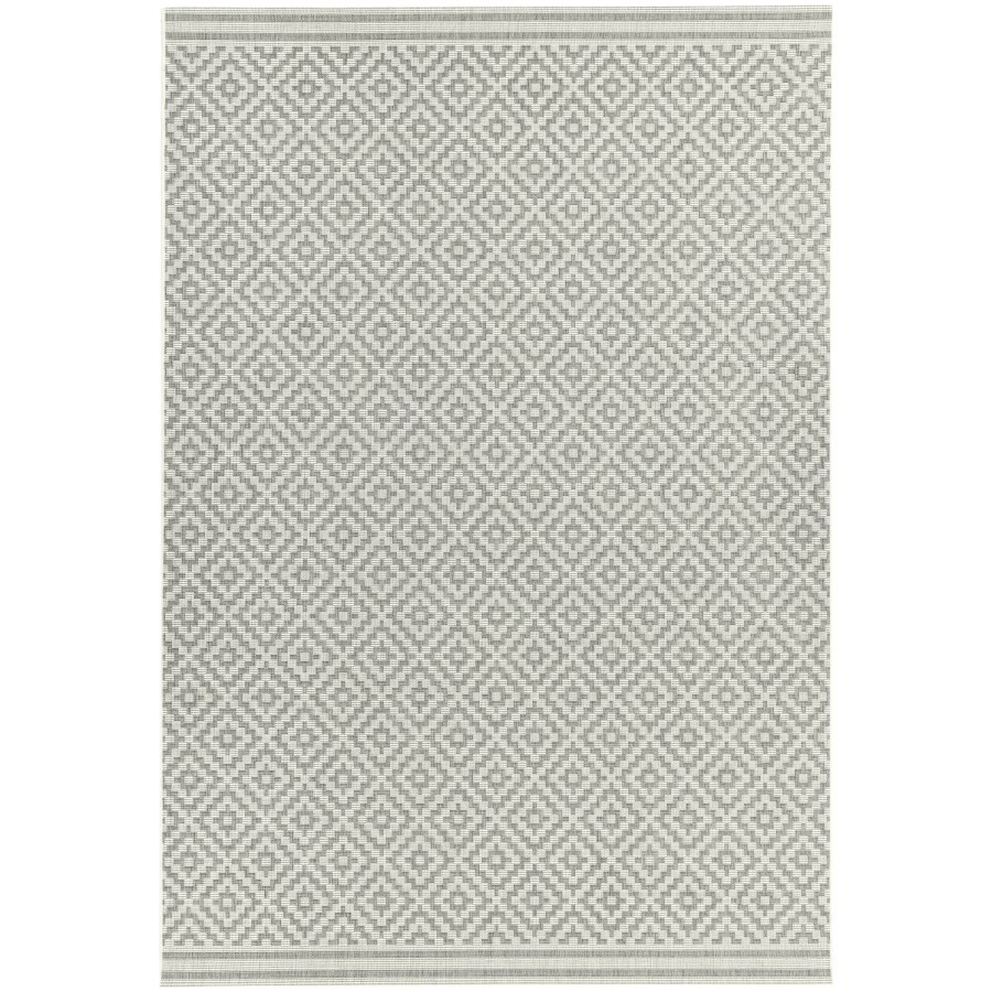 Patio Indoor/Outdoor Grey Diamond Rug 200x290