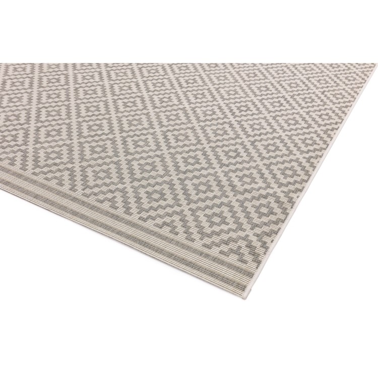 Patio Indoor/Outdoor Grey Diamond Rug 200x290