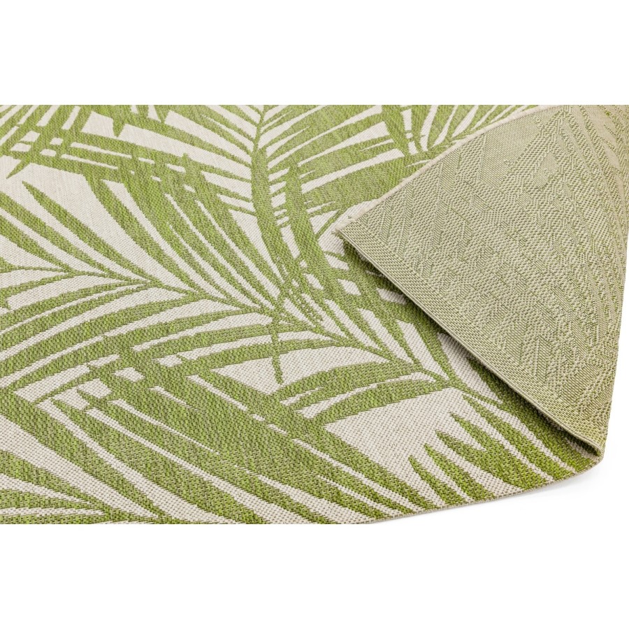 Patio Indoor/Outdoor Green Leaves Design Rug 200x290cm