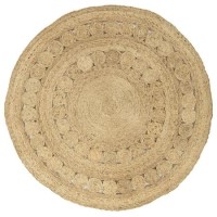 Round Hand Woven Jute Rug 150x150cm - Zira