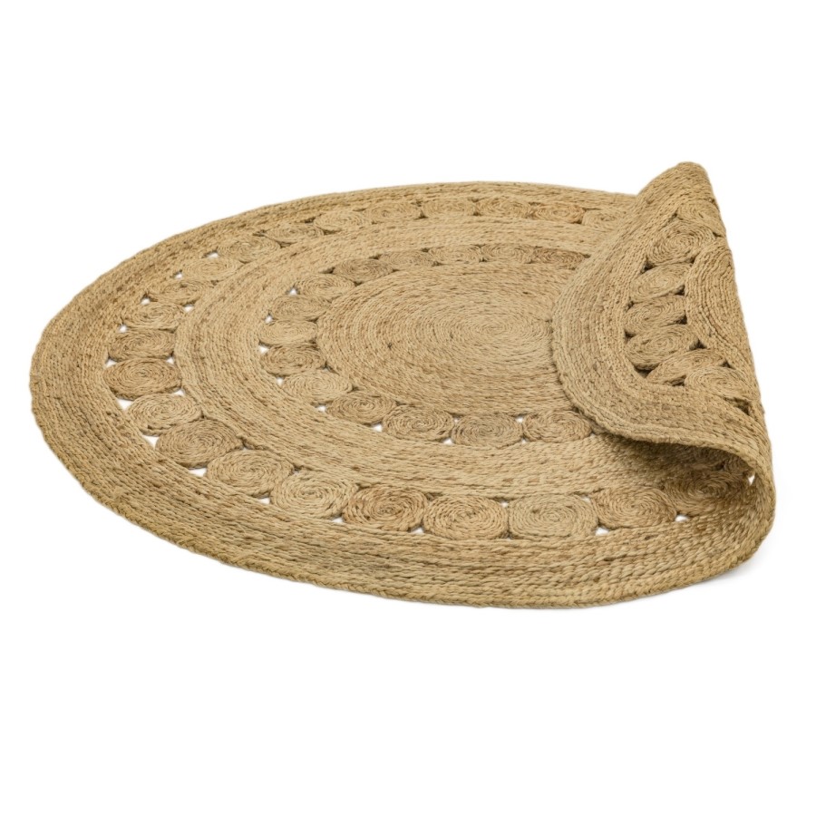 Round Hand Woven Jute Rug 150x150cm - Zira
