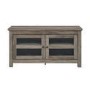 Grey Wood Wash TV Unit with Cupboards - TVs up to 48" - Foster